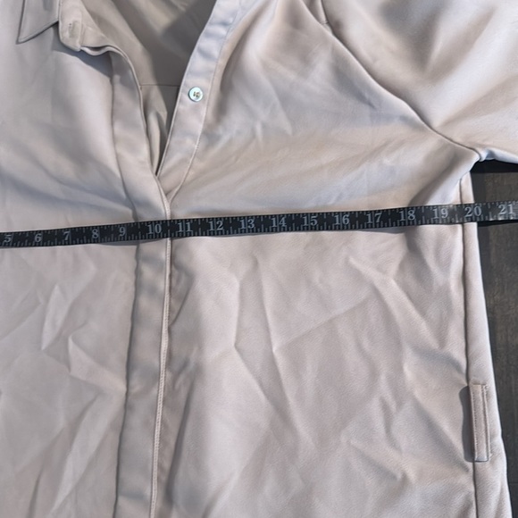 Ndsty Neutral Tan Button Down Career Wear Shirt Dress Size Small - Picture 8 of 10
